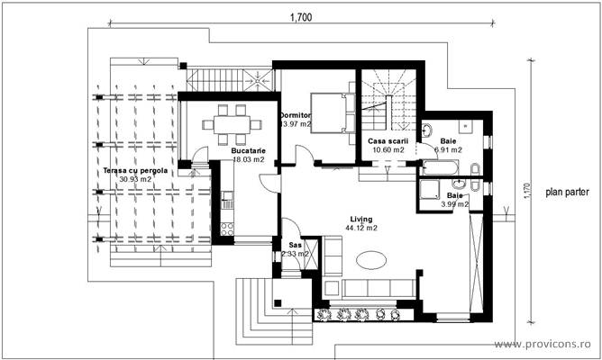 Plan-parter-casa-din-lemn-maramures-ionel