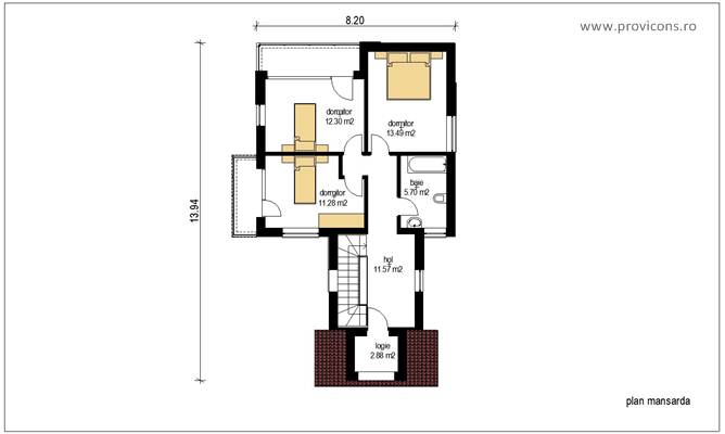 Plan-mansarda-fatada-casa-mica-nestor