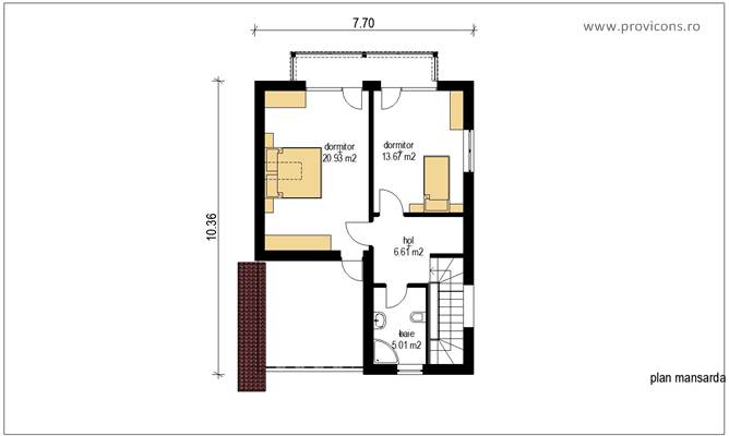 Plan-mansarda-proiect-casa-50-mp-elros1