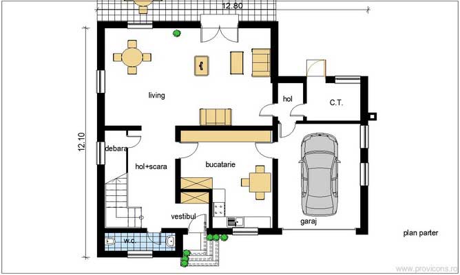 Plan-parter-model-de-casa-moderna-stanica