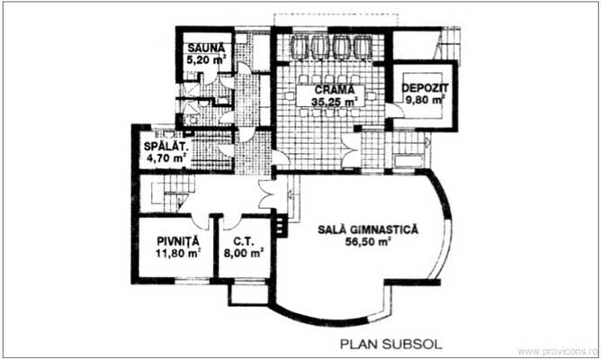 Plan-subsol-proiect-casa-vila-moderna-larisa