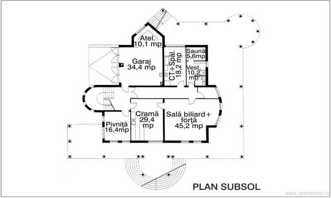 Plan-subsol-proiect-casa-vila-moderna-lena