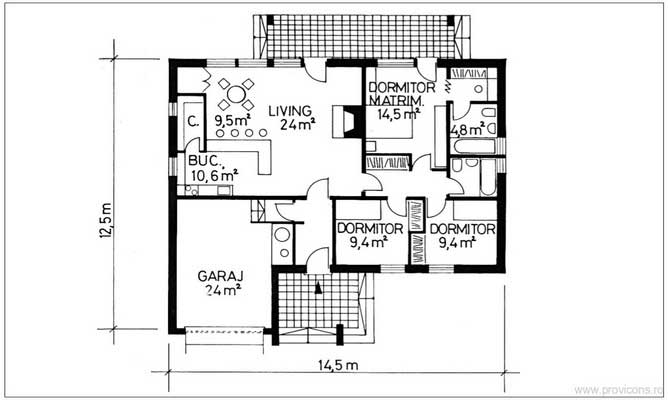 Plan-parter-casa-romaneasca-gheorghe