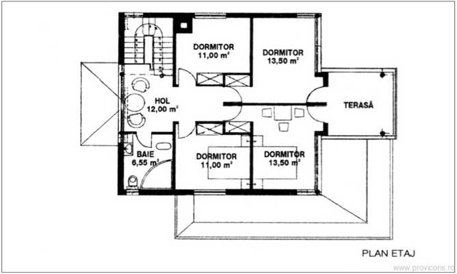 Plan-etaj-casa-romaneasca-paul