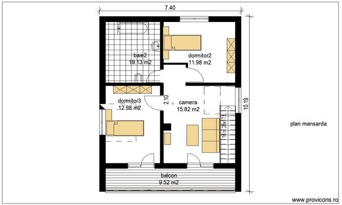 Plan-mansarda-casa-din-lemn-cu-mansarda-priscila